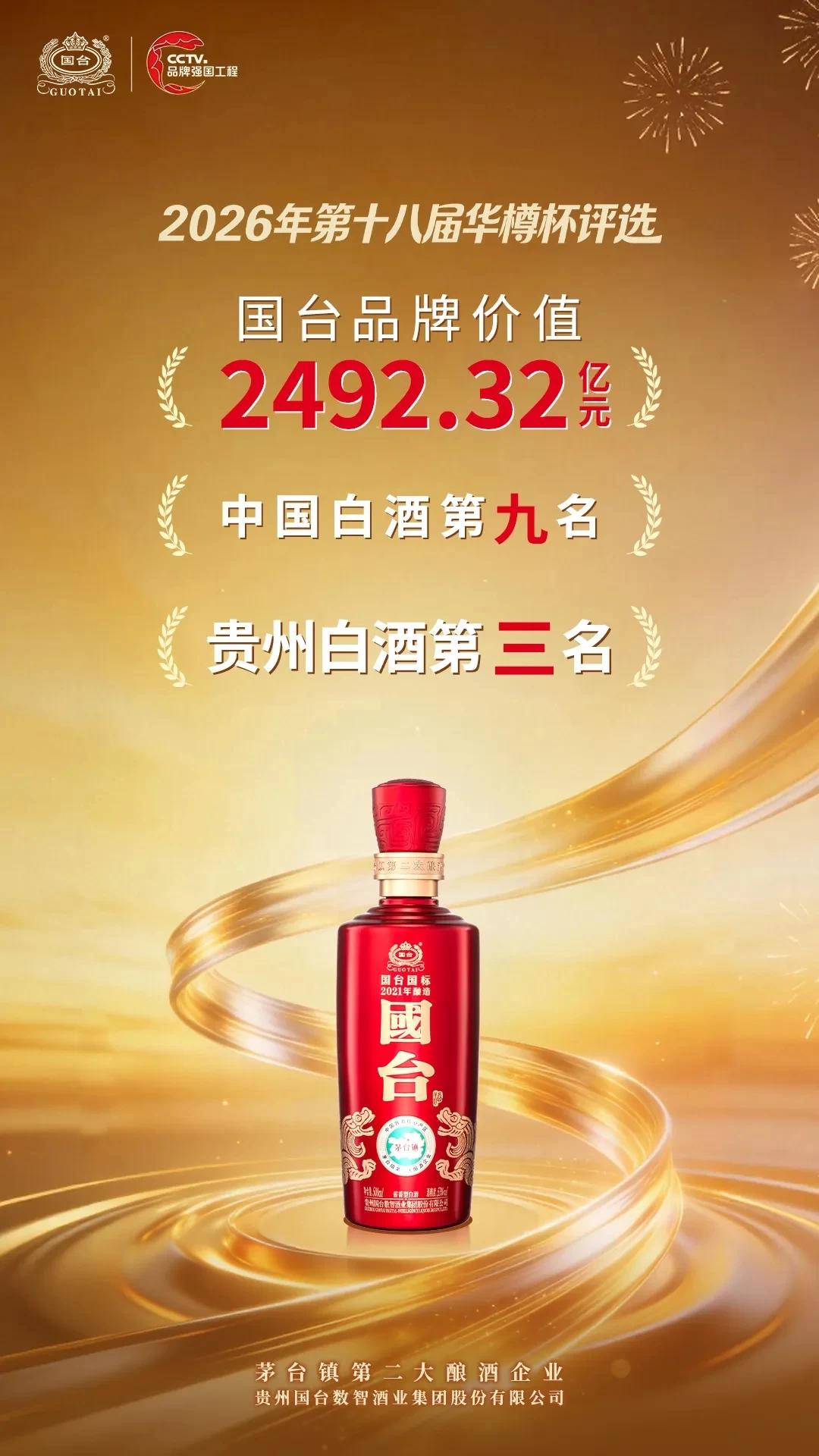 【投后动态】2026年华樽杯测评出炉，国台酒品牌价值再创新高